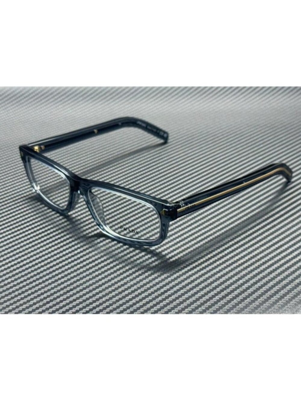 New PRADA Men Transparent Ocean Eyeglasses 57-16-145